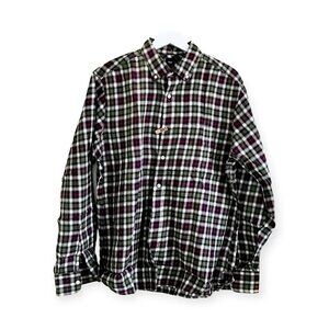 Gap Men’s Flannel Plaid Button Down Long Sleeve Shirt M, Cotton